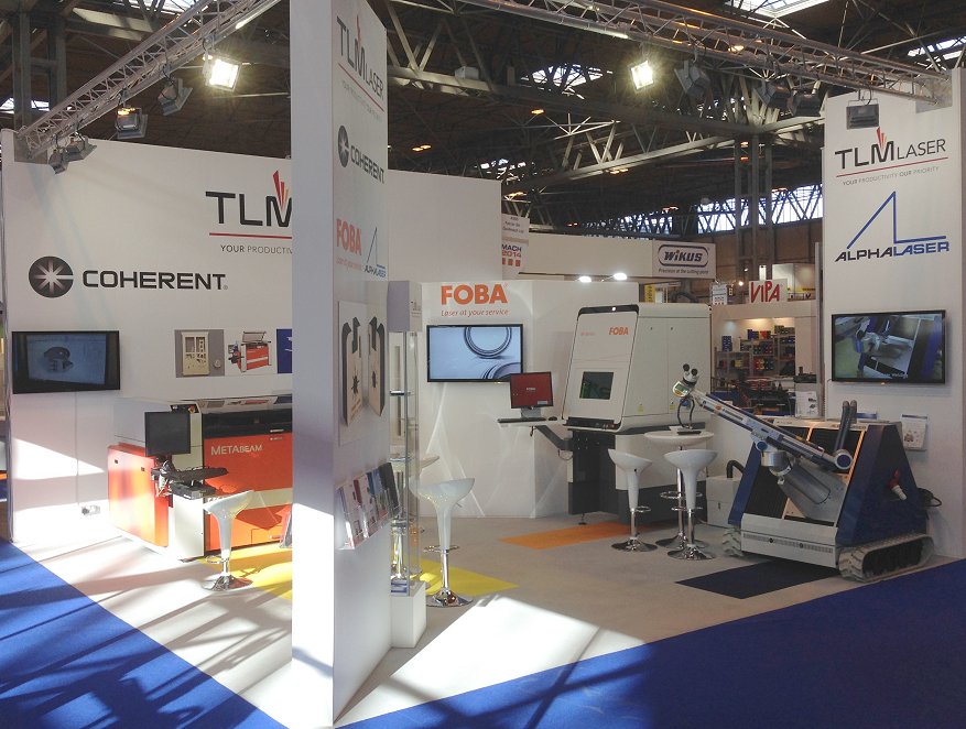 TLM Laser Ltd stand at the MACH Exhibition