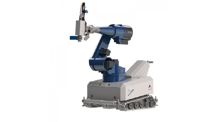 The AL- ROCK is the world’s first mobile robot for targeted laser hardening of metal surfaces.